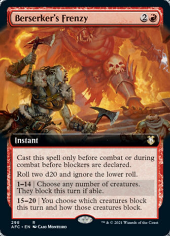 Berserker's Frenzy (Extended Art) [Dungeons & Dragons: Adventures in the Forgotten Realms Commander] Magic: The Gathering