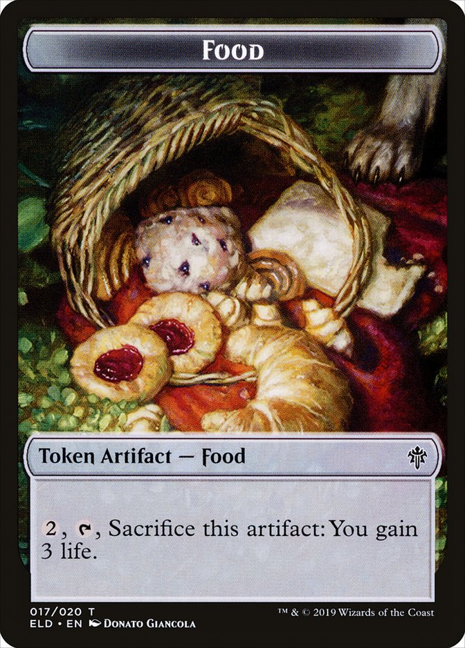 Goat // Food (17) Double-Sided Token [Throne of Eldraine Tokens] Magic: The Gathering