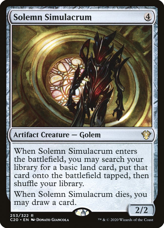 Solemn Simulacrum [Commander 2020] Magic: The Gathering
