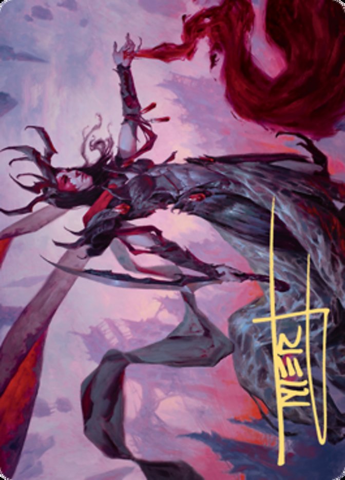 Drana, the Last Bloodchief Art Card (Gold-Stamped Signature) [Zendikar Rising Art Series] Magic: The Gathering