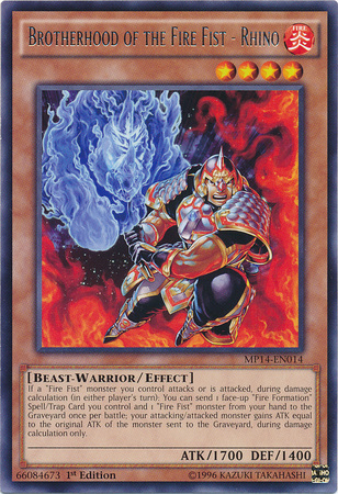 Brotherhood of the Fire Fist - Rhino [MP14-EN014] Rare Yu-Gi-Oh!