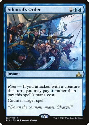Admiral's Order [Rivals of Ixalan] Magic: The Gathering