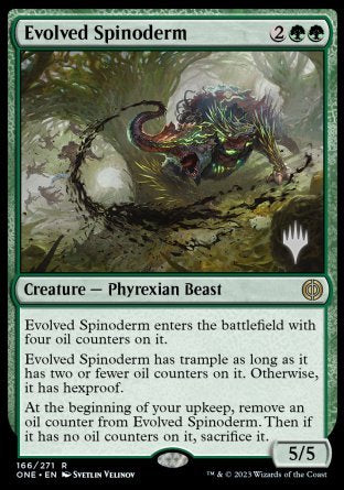 Evolved Spinoderm (Promo Pack) [Phyrexia: All Will Be One Promos] Magic: The Gathering