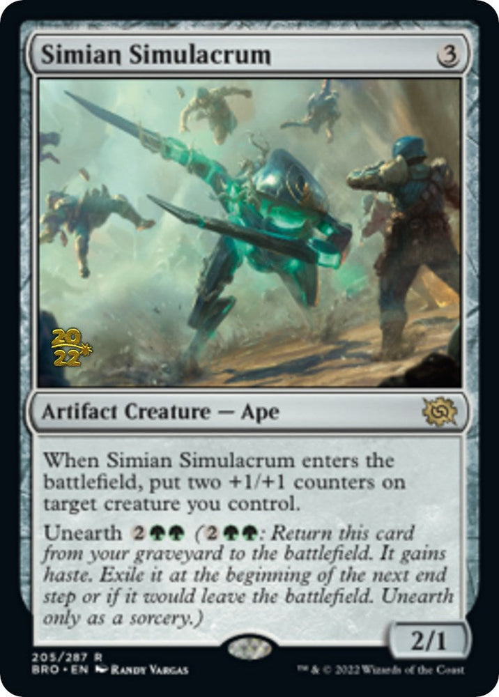 Simian Simulacrum [The Brothers' War Prerelease Promos] Magic: The Gathering