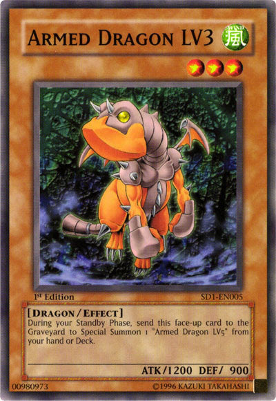 Armed Dragon LV3 [SD1-EN005] Common Yu-Gi-Oh!