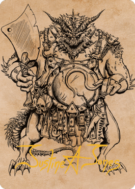 Thrakkus the Butcher Art Card (Gold-Stamped Signature) [Commander Legends: Battle for Baldur's Gate Art Series] Magic: The Gathering