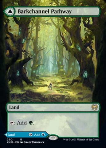 Barkchannel Pathway // Tidechannel Pathway (Borderless Alternate Art) [Kaldheim] Magic: The Gathering