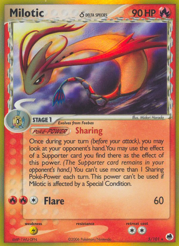 Milotic (5/101) (Delta Species) [EX: Dragon Frontiers] Pokémon
