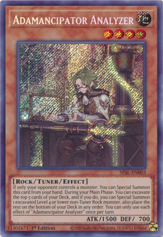 Adamancipator Analyzer [SESL-EN003] Secret Rare Yu-Gi-Oh!