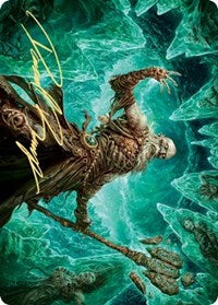 Draugr Necromancer Art Card (Gold-Stamped Signature) [Kaldheim Art Series] Magic: The Gathering