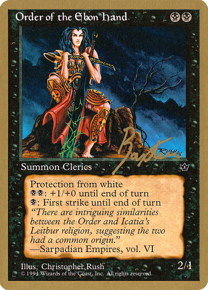 Order of the Ebon Hand (Rush) (George Baxter) [Pro Tour Collector Set] Magic: The Gathering