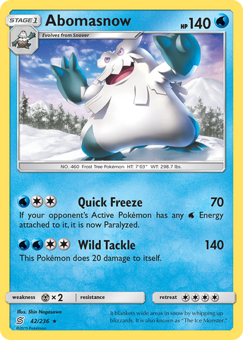 Abomasnow (42/236) [Sun & Moon: Unified Minds] Pokémon