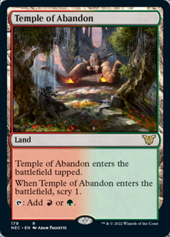 Temple of Abandon [Kamigawa: Neon Dynasty Commander] Magic: The Gathering