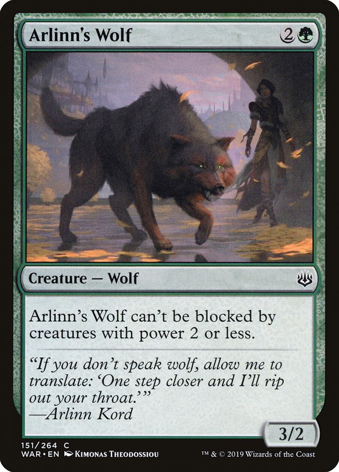 Arlinn's Wolf [War of the Spark] Magic: The Gathering