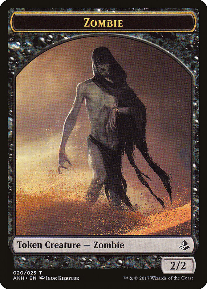 Snake // Zombie Double-Sided Token [Hour of Devastation Tokens] Magic: The Gathering