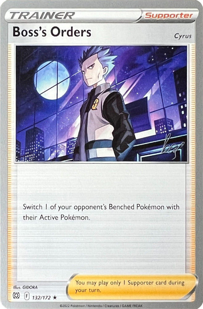 Boss's Orders (132/172) (Cyrus) (Cheryl Again - Sebastian Lashmet) [World Championships 2022] Pokémon