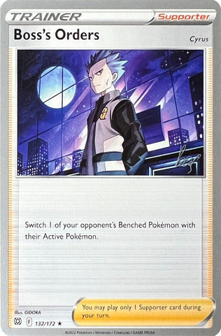 Boss's Orders (132/172) (Cyrus) (Cheryl Again - Sebastian Lashmet) [World Championships 2022] Pokémon