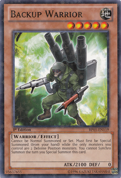 Backup Warrior [BP01-EN159] Starfoil Rare Yu-Gi-Oh!