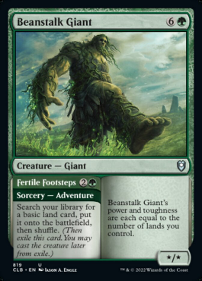 Beanstalk Giant // Fertile Footsteps [Commander Legends: Battle for Baldur's Gate] Magic: The Gathering