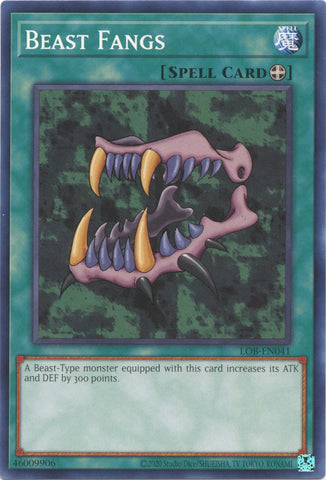 Beast Fangs (25th Anniversary) [LOB-EN041] Common Yu-Gi-Oh!