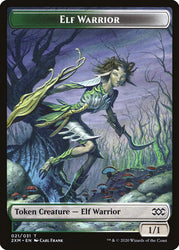 Copy // Elf Warrior Double-Sided Token [Double Masters Tokens] Magic: The Gathering