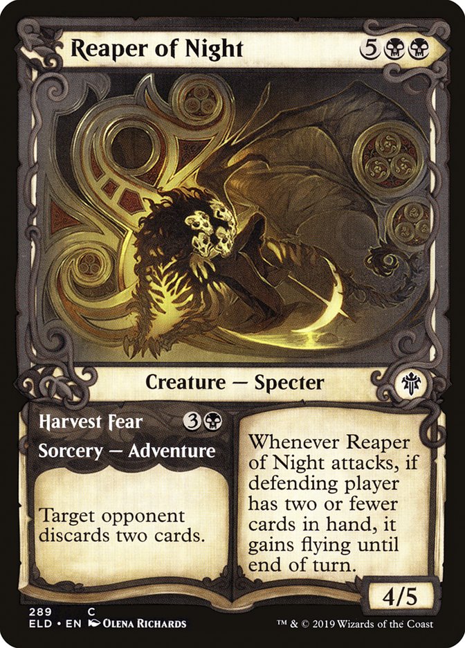 Reaper of Night // Harvest Fear (Showcase) [Throne of Eldraine] Magic: The Gathering