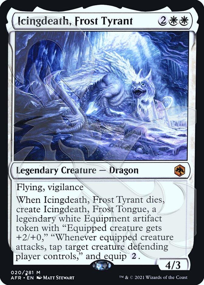 Icingdeath, Frost Tyrant (Ampersand Promo) [Dungeons & Dragons: Adventures in the Forgotten Realms Promos] Magic: The Gathering