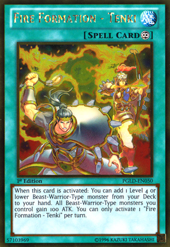 Fire Formation - Tenki [PGLD-EN050] Gold Rare Yu-Gi-Oh!