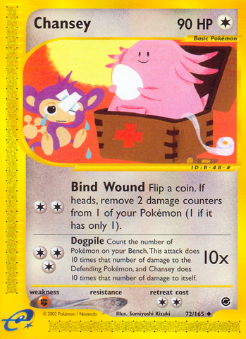 Chansey (72/165) [Expedition: Base Set] Pokémon
