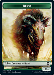 Beast // Dragon Spirit Double-Sided Token [Dungeons & Dragons: Adventures in the Forgotten Realms Commander Tokens] Magic: The Gathering