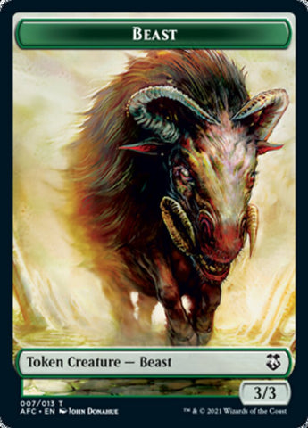 Beast // Dragon Spirit Double-Sided Token [Dungeons & Dragons: Adventures in the Forgotten Realms Commander Tokens] Magic: The Gathering