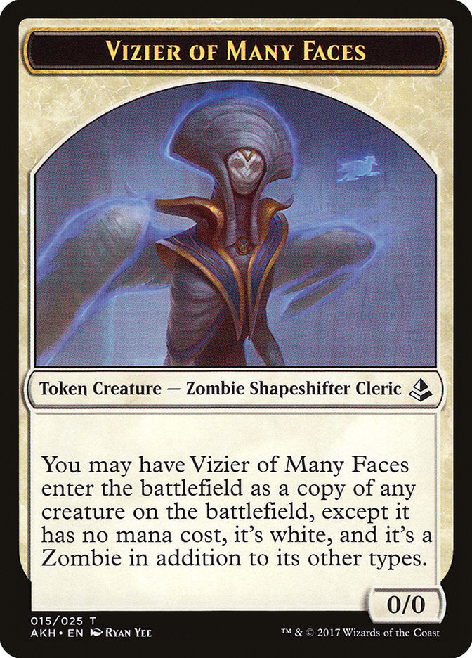 Vizier of Many Faces Token [Amonkhet Tokens] Magic: The Gathering