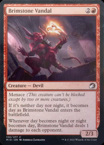 Brimstone Vandal [Innistrad: Midnight Hunt] Magic: The Gathering