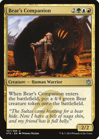 Bear's Companion [Khans of Tarkir] Magic: The Gathering