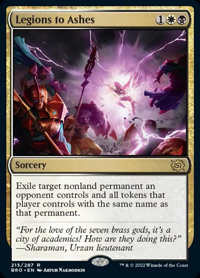 Legions to Ashes [The Brothers' War] Magic: The Gathering