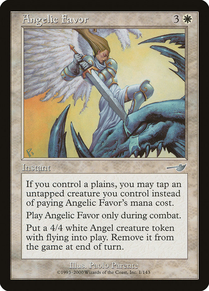 Angelic Favor [Nemesis] Magic: The Gathering