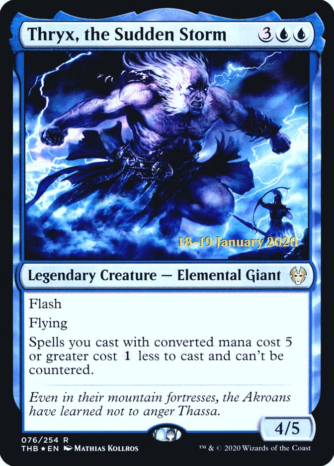 Thryx, the Sudden Storm [Theros Beyond Death Prerelease Promos] Magic: The Gathering