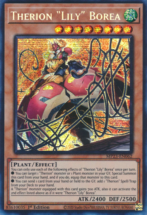 Therion "Lily" Borea [MP23-EN062] Prismatic Secret Rare Yu-Gi-Oh!