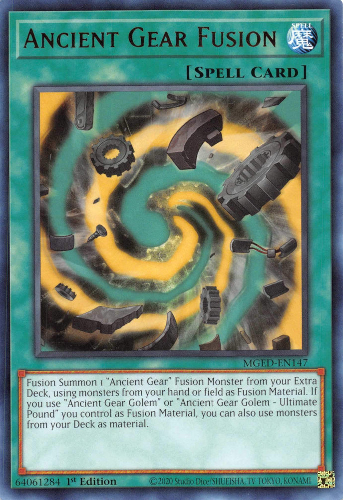 Ancient Gear Fusion [MGED-EN147] Rare Yu-Gi-Oh!