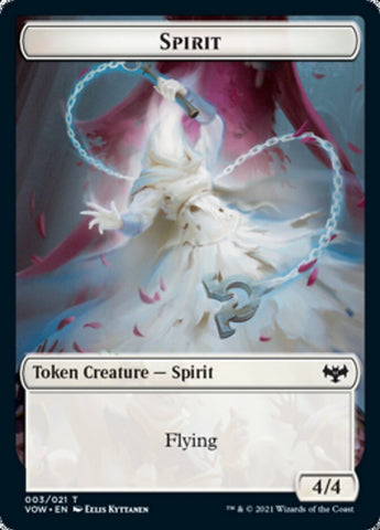 Blood // Spirit (003) Double-Sided Token [Innistrad: Crimson Vow Tokens] Magic: The Gathering
