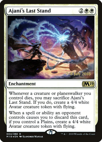 Ajani's Last Stand [Core Set 2019 Prerelease Promos] Magic: The Gathering