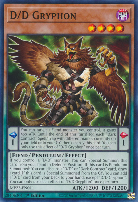 D/D Gryphon [MP23-EN011] Common Yu-Gi-Oh!