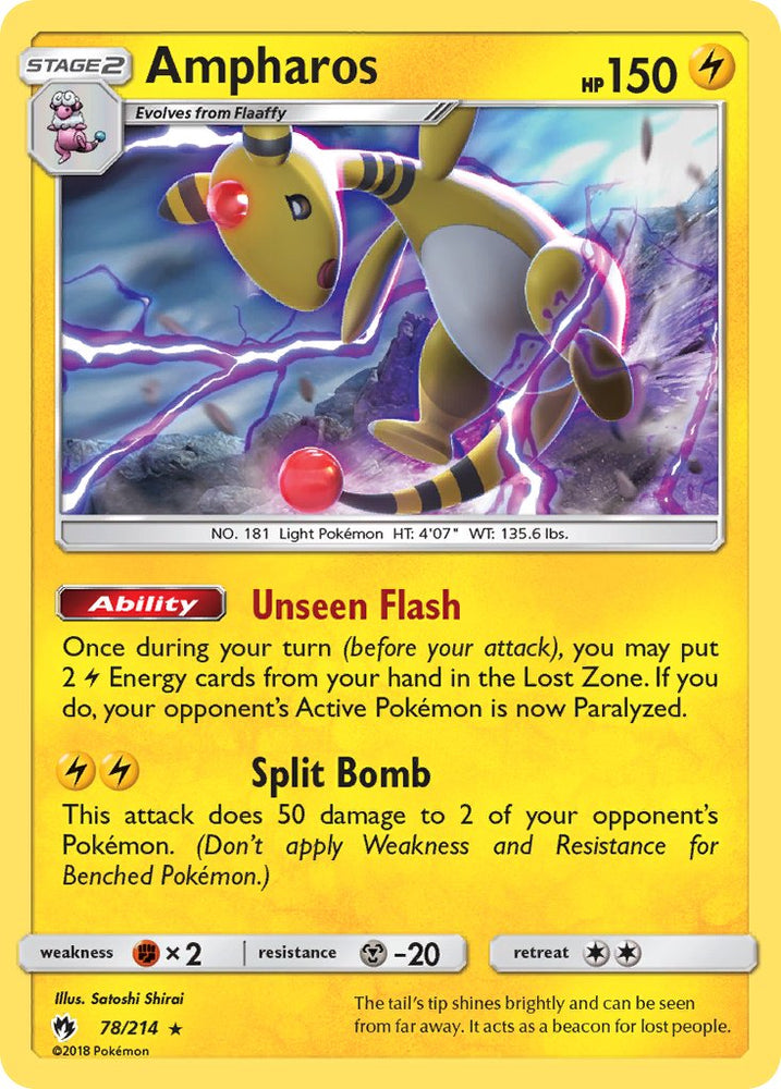 Ampharos (78/214) (Theme Deck Exclusive) [Sun & Moon: Lost Thunder] Pokémon