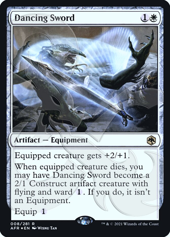 Dancing Sword (Ampersand Promo) [Dungeons & Dragons: Adventures in the Forgotten Realms Promos] Magic: The Gathering