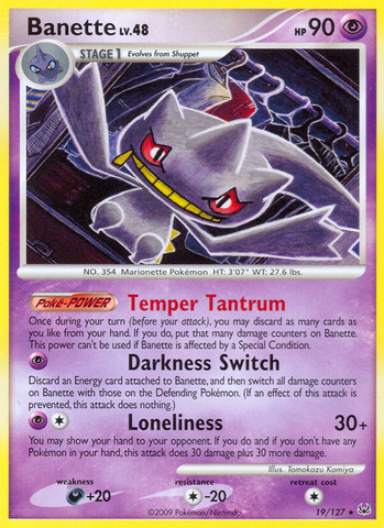 Banette (19/127) [Platinum: Base Set] Pokémon
