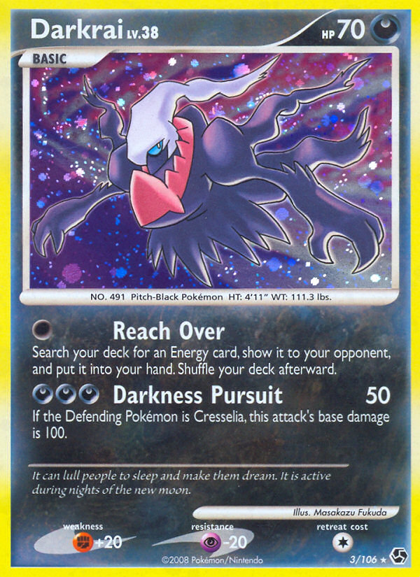 darkrai pokemon card holographic halloween Darkrai (3)/106