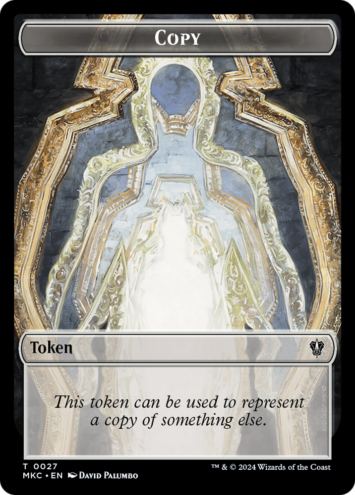 Copy // Zombie Double-Sided Token [Murders at Karlov Manor Commander Tokens] Magic: The Gathering