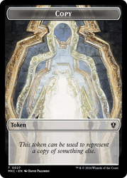 Copy // Zombie Double-Sided Token [Murders at Karlov Manor Commander Tokens] Magic: The Gathering