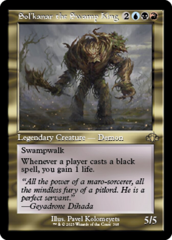 Sol'kanar the Swamp King (Retro) [Dominaria Remastered] Magic: The Gathering