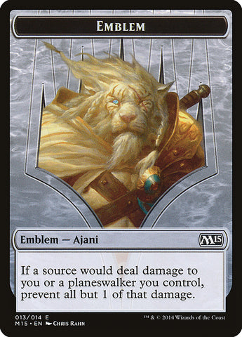 Ajani Steadfast Emblem [Magic 2015 Tokens] Magic: The Gathering